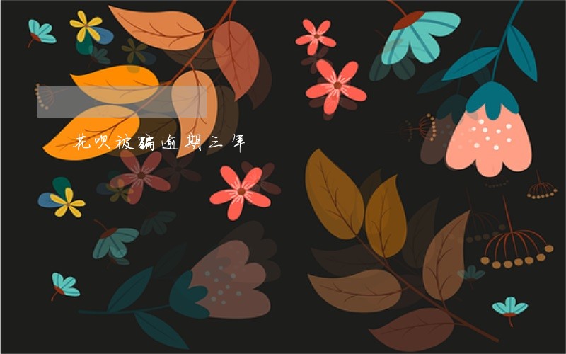 花呗被骗逾期三年 花呗被骗逾期三年