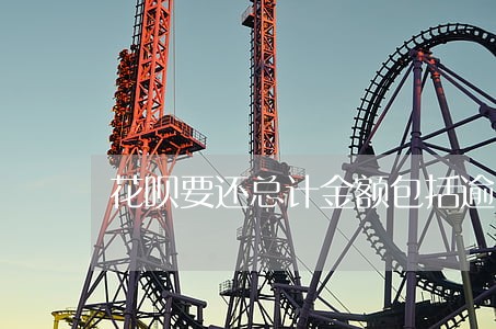 花呗要还总计金额包括逾期金额吗 花呗要还总计金额包括逾期金额吗