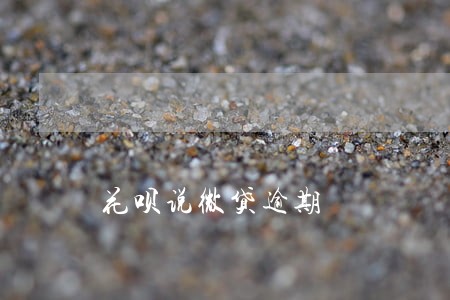 花呗说微贷逾期 花呗说微贷逾期
