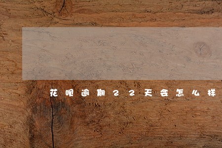 花呗逾期22天会怎么样 花呗逾期22天会怎么样