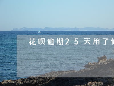 花呗逾期25天用了修复卡 花呗逾期25天用了修复卡