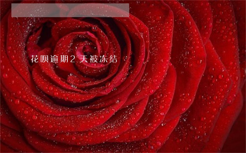 花呗逾期2天被冻结 花呗逾期2天被冻结