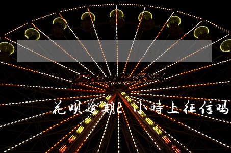 花呗逾期2小时上征信吗 花呗逾期2小时上征信吗