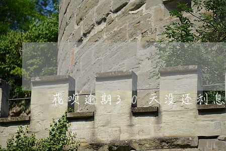 花呗逾期30天没还利息 花呗逾期30天没还利息