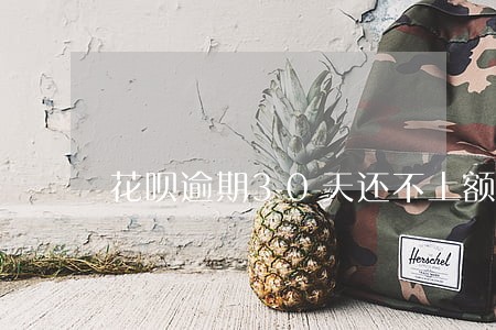 花呗逾期30天还不上额度 花呗逾期30天还不上额度