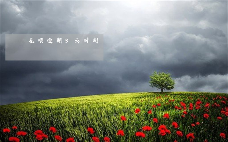 花呗逾期3天时间 花呗逾期3天时间
