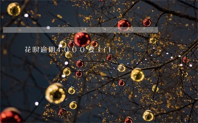 花呗逾期4000要上门 花呗逾期4000要上门