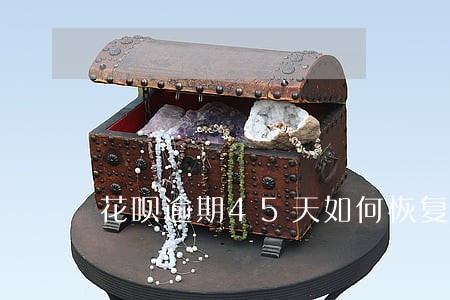 花呗逾期45天如何恢复 花呗逾期45天如何恢复