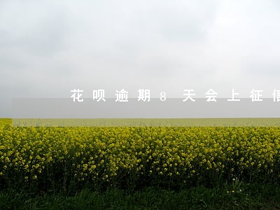 花呗逾期8天会上征信吗 花呗逾期8天会上征信吗