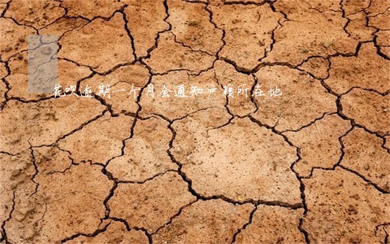 花呗逾期一个月会通知户籍所在地