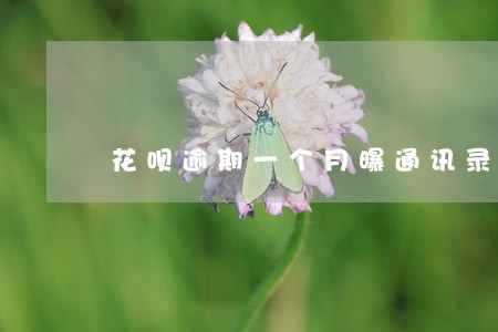 花呗逾期一个月曝通讯录吗 花呗逾期一个月曝通讯录吗