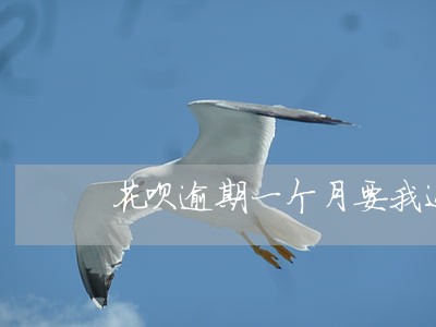 花呗逾期一个月要我还全款 花呗逾期一个月要我还全款