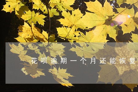 花呗逾期一个月还能恢复正常 花呗逾期一个月还能恢复正常