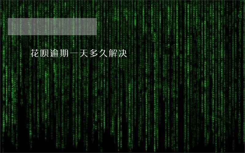 花呗逾期一天多久解决
