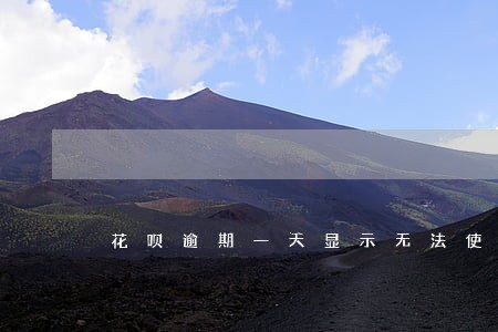 花呗逾期一天显示无法使用 花呗逾期一天显示无法使用