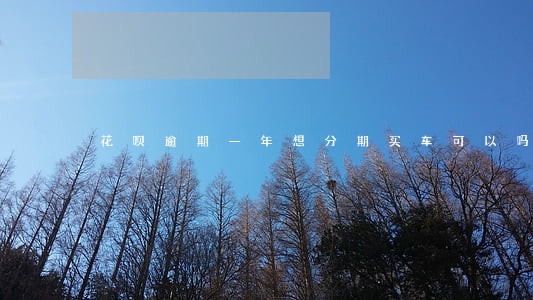 花呗逾期一年想分期买车可以吗 花呗逾期一年想分期买车可以吗