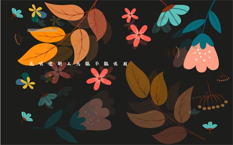 花呗逾期三天能不能使用 花呗逾期三天能不能使用