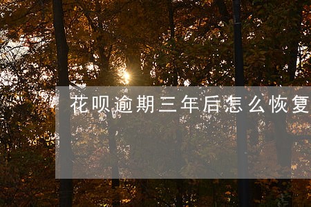 花呗逾期三年后怎么恢复花呗 花呗逾期三年后怎么恢复花呗