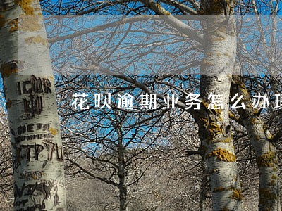 花呗逾期业务怎么办理 花呗逾期业务怎么办理