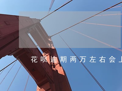 花呗逾期两万左右会上诉吗 花呗逾期两万左右会上诉吗