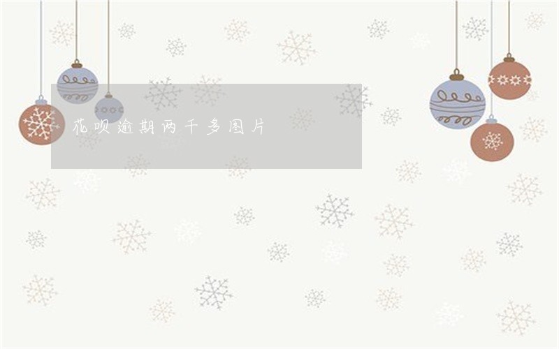 花呗逾期两千多图片 花呗逾期两千多图片