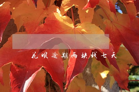 花呗逾期两块钱七天 花呗逾期两块钱七天