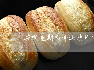 花呗逾期两年还清可以分期买车吗 花呗逾期两年还清可以分期买车吗