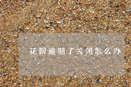 花呗逾期了关闭怎么办 花呗逾期了关闭怎么办