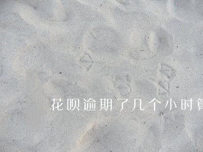 花呗逾期了几个小时算逾期吗 花呗逾期了几个小时算逾期吗