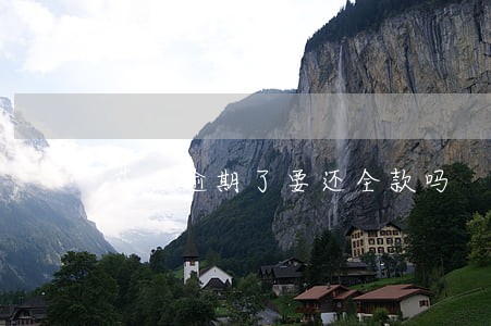 花呗逾期了要还全款吗