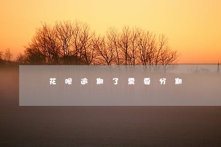 花呗逾期了需要分期 花呗逾期了需要分期