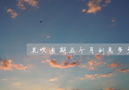 花呗逾期五个月利息多少钱 花呗逾期五个月利息多少钱
