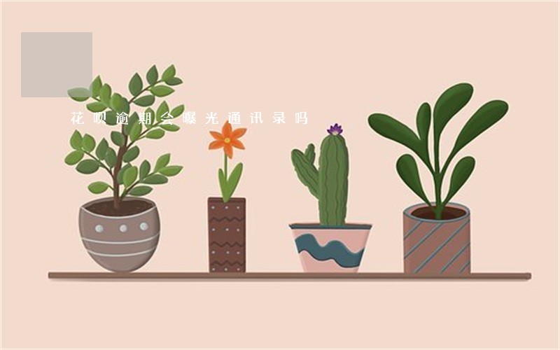 花呗逾期会曝光通讯录吗 花呗逾期会曝光通讯录吗