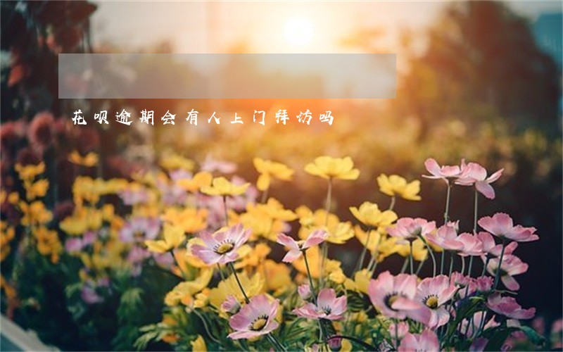 花呗逾期会有人上门拜访吗 花呗逾期会有人上门拜访吗