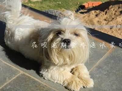花呗逾期会炸通讯录吗