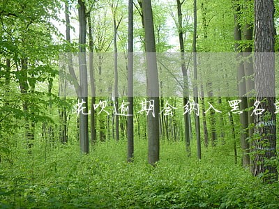 花呗逾期会纳入黑名单不 花呗逾期会纳入黑名单不