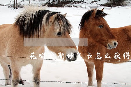 花呗逾期修复卡怎么获得 花呗逾期修复卡怎么获得