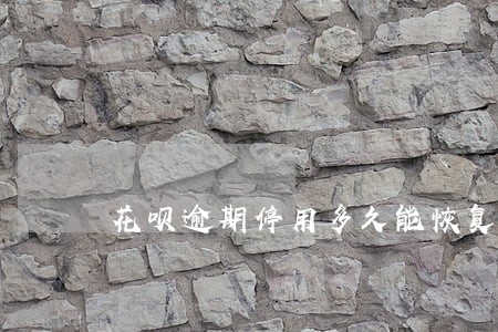 花呗逾期停用多久能恢复正常 花呗逾期停用多久能恢复正常