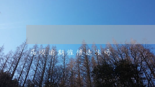 花呗逾期催债违法吗 花呗逾期催债违法吗
