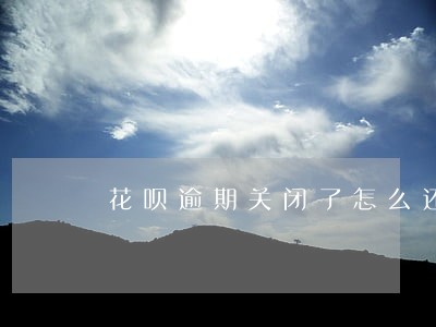 花呗逾期关闭了怎么还钱 花呗逾期关闭了怎么还钱