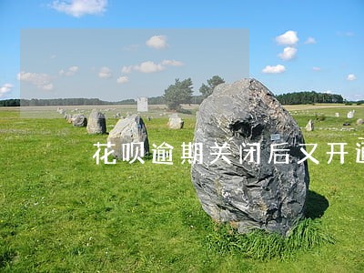 花呗逾期关闭后又开通了 花呗逾期关闭后又开通了