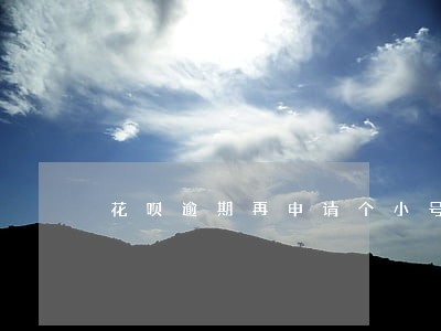 花呗逾期再申请个小号可以不 花呗逾期再申请个小号可以不