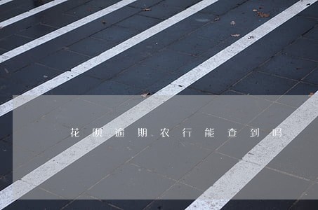 花呗逾期农行能查到吗 花呗逾期农行能查到吗