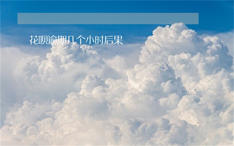 花呗逾期几个小时后果 花呗逾期几个小时后果