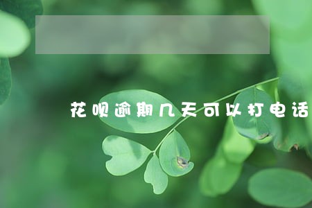 花呗逾期几天可以打电话吗