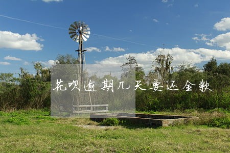 花呗逾期几天要还全款 花呗逾期几天要还全款