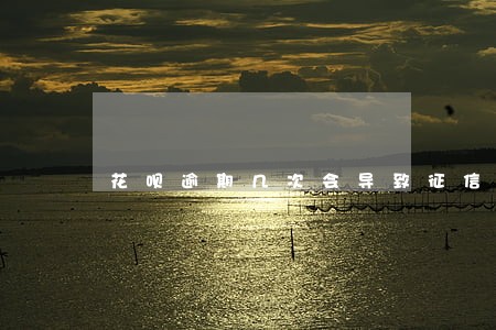 花呗逾期几次会导致征信黑马 花呗逾期几次会导致征信黑马