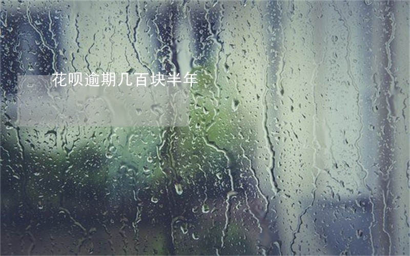 花呗逾期几百块半年 花呗逾期几百块半年