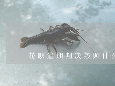 花呗逾期判决按照什么利率 花呗逾期判决按照什么利率