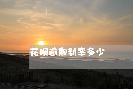 花呗逾期利率多少